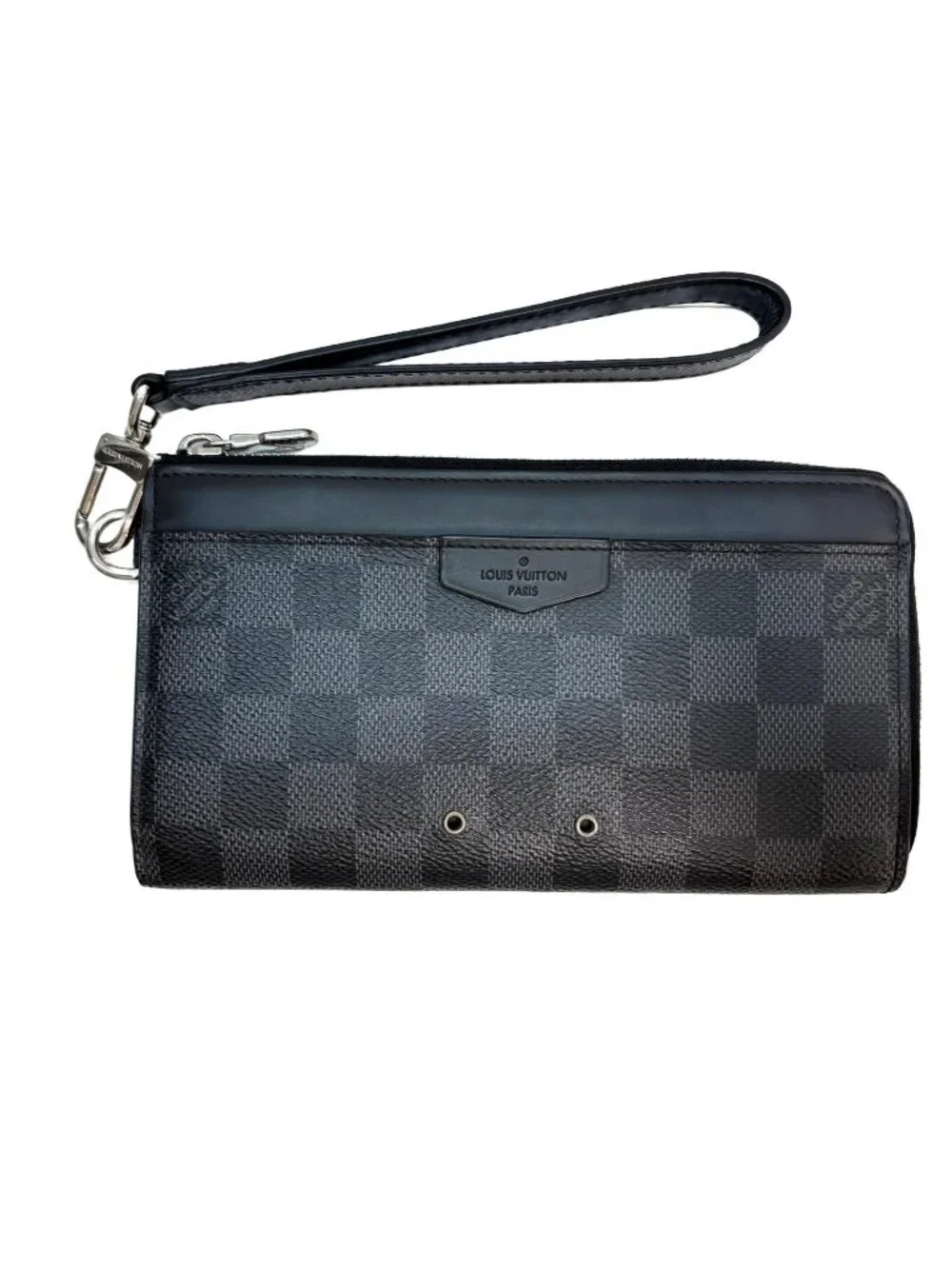 Louis Vuitton Zippy Dragonne Damier Graphite Wallet Canvas Black